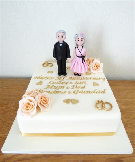 Order online for pickup or delivery from your local bakery. Golden Wedding Anniversary Cake With Personalised Cake ...