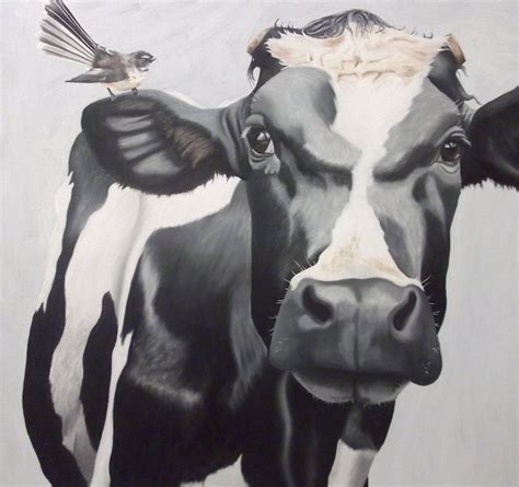 Dog portraits, cat portraits, and more. "Cninese Whispers" Sold at the NZ Art Show 2014 | Cow art ...