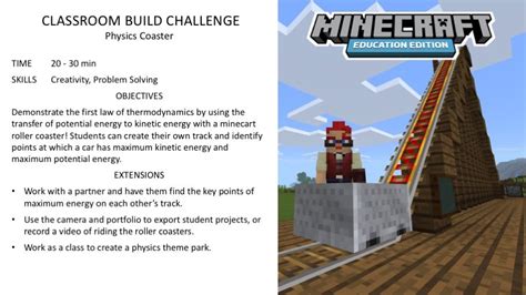 How to make your agent build in minecraft education edition. Activity of the Week: Physics Coaster | Minecraft ...