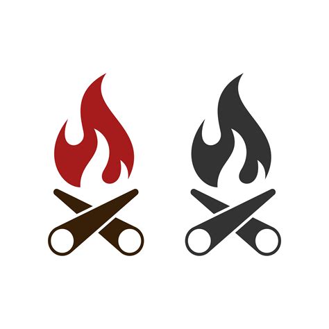 Bonfire vectors and psd free download. Bonfire, Fire Flame Logo Template Illustration Design ...