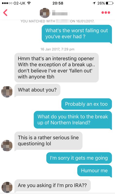 Tinder message at a time. I Asked My Tinder Matches About Northern Ireland's ...