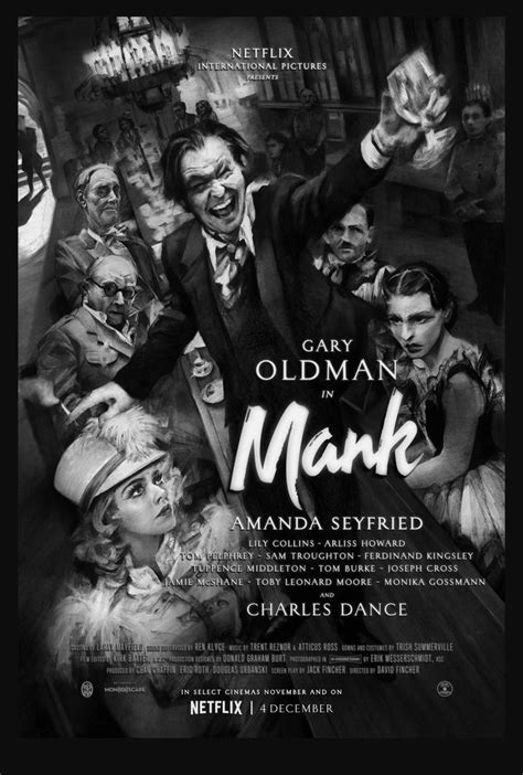 Gary oldman, amanda seyfried, arliss howard and others. Mank - Filmbuzi