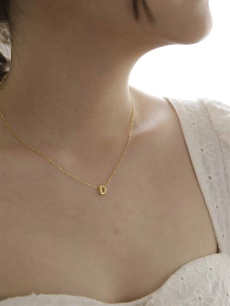 The pendant cannot be removed from the chain. ALPHABET NECKLACE A - Z (925 Sterling Silver with 14k Gold ...