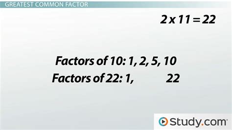 How to Find the Greatest Common Factor - Video & Lesson Transcript ...