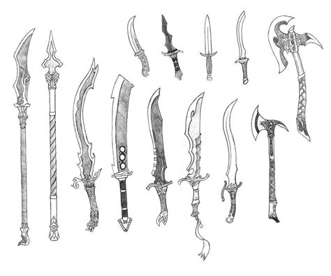 Pencil techniques for better drawings. Random Weapons 6 by Bladedog on deviantART | Weapons ...