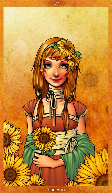 In the tarot the sun also symbolizes vitality and splendor. The Sun Tarot by psycho-kitty on DeviantArt