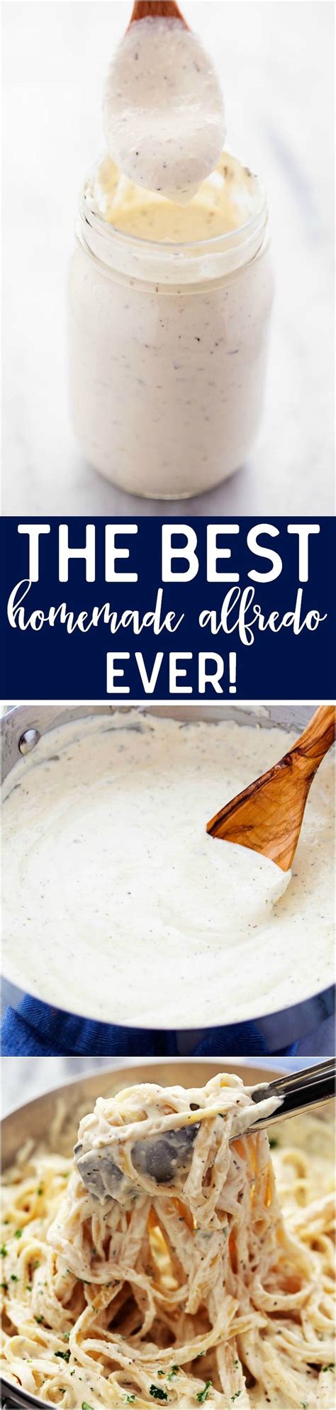 This alfredo sauce can be made in about 10 minutes and then stashed in the fridge or freezer until alfredo is 35% heavy cream a dollop of butter and parmesan. The most creamy and delicious homemade alfredo sauce that you will ever make! This is a tried ...