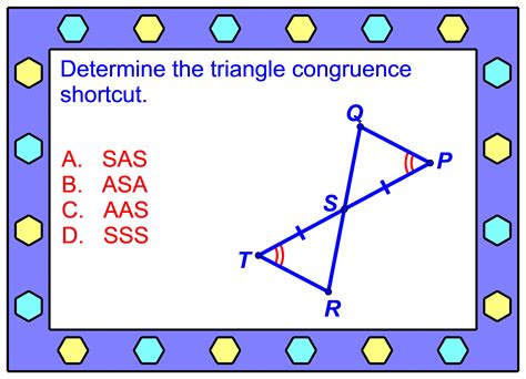 Sss, sas, asa, and aas congruence. TRIANGLE CONGRUENCE: GOOGLE FORMS QUIZ (PROBLEMS 1 - 20 ...