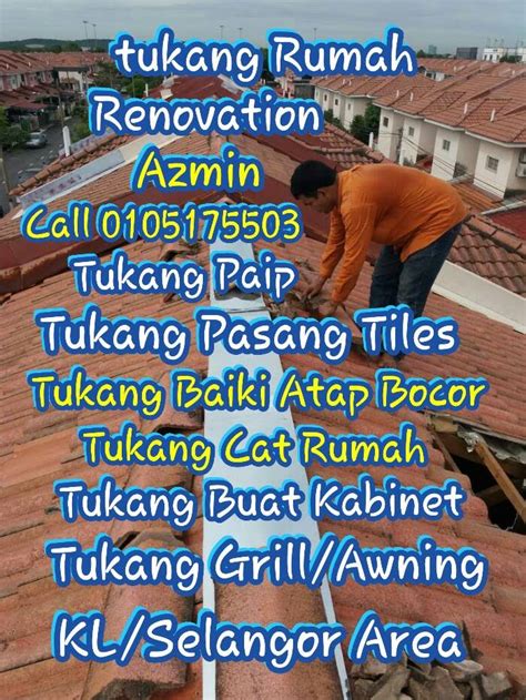 ▪pendawaian baru elektrik/tambah tukang cat rumah tukang paip tukang bumbung selangor putrajaya ingin mendengar masukan anda. 0105175503 Azmin tukang repair bumbung bocor Shah Alam | M ...
