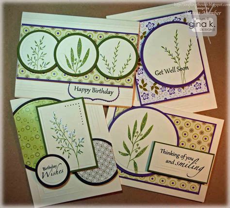 A note card contains a selected piece of information that you intend to use in your. Cards by Theresa Momber with Gina K Designs stamps ...
