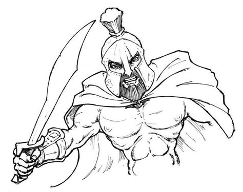 Spartan coloring pages are a fun way for kids of all ages to develop creativity, focus, motor skills and color recognition. Spartan Clip Art Coloring Page | Coloring pages, Art ...