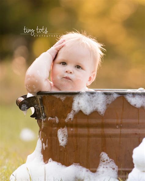 It to wash baby, but also pour it in the bath to create that cloud of bubble kids like so much. Outdoor Bubble Bath Photo Session | Kristen Fotta Photography