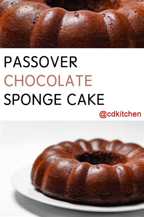 The trick to making a good sponge cake is to beat as much air as possible into the separated eggs, folding them. Passover Chocolate Sponge Cake Recipe | CDKitchen.com