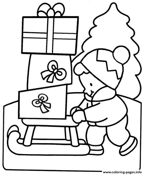 Print christmas coloring pages for free and color our christmas coloring ️🌈! Christmas Kid Gifts Coloring Pages Printable