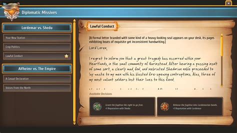 1 walkthrough 1.1 go to the inn 1.2 find the beast 1.3 report back to castle loren 2 rewards apparently, you're not entirely alone in this deserted hellhole. Diplomacy - Regalia: Of Men and Monarchs Game Guide | gamepressure.com