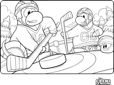 Free printable club penguin coloring pages for kids that you can print out and color. PENGUINS HOCKEY LOL | Penguins