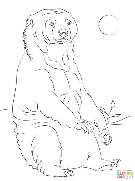 Free printable care bear coloring pages for kids. Sitting Sun Bear coloring page | Free Printable Coloring Pages