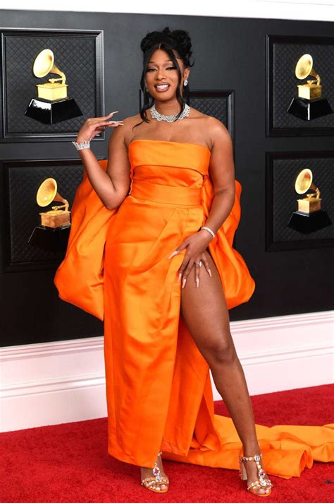 She took best female hip hop artist; Megan Thee Stallion Attends the 63rd Annual Grammy Awards ...