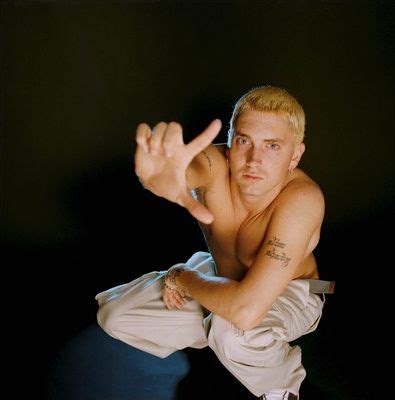 Eminem was asked by director curtis hanson to dye his hair back to its natural brown. Eminem poster | Eminem poster, Eminem, Eminem slim shady