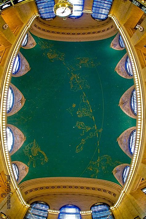 But in a funny twist, orion is the only correct constellation, likely reversed so he could face taurus. Grand Central terminal (NY) zodiac ceiling. | Grand ...