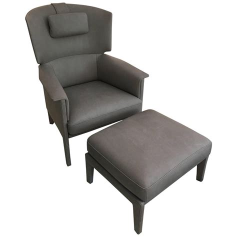 Aodailihb accent chairs for living room set of 2, deep seating armchairs fabric comfortable single sofa with matel legs comfy seat with 4 metal legs/thick padding for bedroom reading chair (2, grey) 4.6 out of 5 stars. DS-168 Light Grey Leather Wingback Armchair and Ottoman by De Sede For Sale at 1stdibs