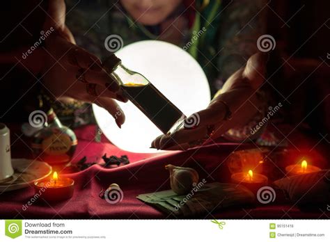 It is one of the many ways to detect xachrimos if the party has no way to cast spell which can detect invisible. Gypsy Fortune Teller Woman Showing Bottle With Potion ...