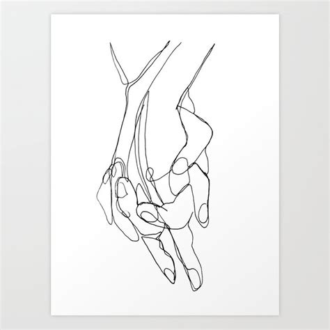 Fill it with unique line art prints & posters from fy! One Line Love Art Print by alexandrajael | Society6