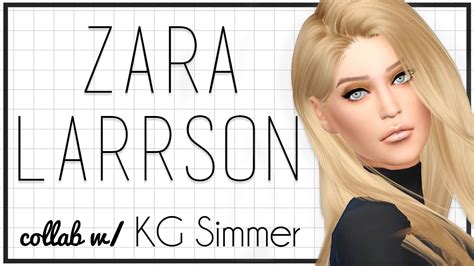 She will be performing a magical, acoustic rendition of her song sabotage. | Zara Larsson | A Sims 4 CAS Collab w/ KG Simmer! - YouTube