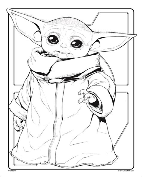 Printable star wars mandalorian coloring pages. Grogu Baby Yoda | crayola.com