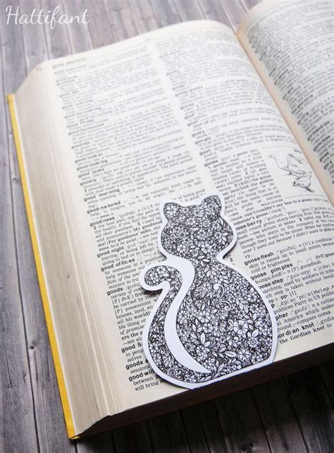 Free, printable cats coloring pages for kids, choose and print from hundreds of high quality cat coloring pages. Hattifant-Flower-Cat-Bookmark-Series-Cornerbookmark ...