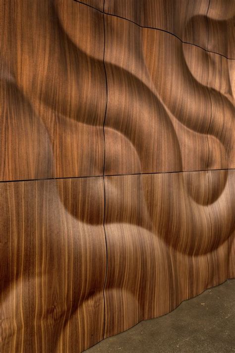 3d render of an old wooden table against a defocussed brick wall. Modular wooden 3D Wall Panel BURAN by MOKO | 3d wall ...