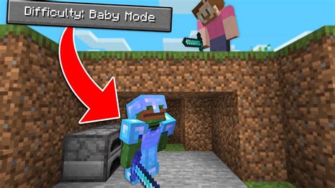 The minecraft data pack, baby mode, was posted by freddy501. Minecraft Baby Mode Speed Run VS Hunter! - YouTube