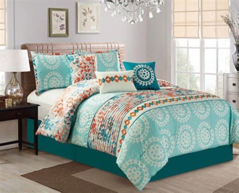 Enjoy free shipping on most stuff, even big stuff. Modern 7 Piece Embroidered Bedding Aqua Blue / Turquoise ...