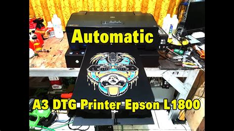 This printer can work with here is a video tutorial showing how this printer can be converted for dtf. Automatic A3 DTG Printer Epson L1800 - YouTube