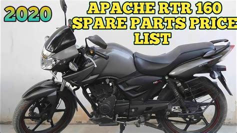 If you do not know whether the parts will fit or not, please send us the photo of your motorcycle or engine by message. Tvs Apache RTR 160 Spare Parts Price List//TVS Genuine ...