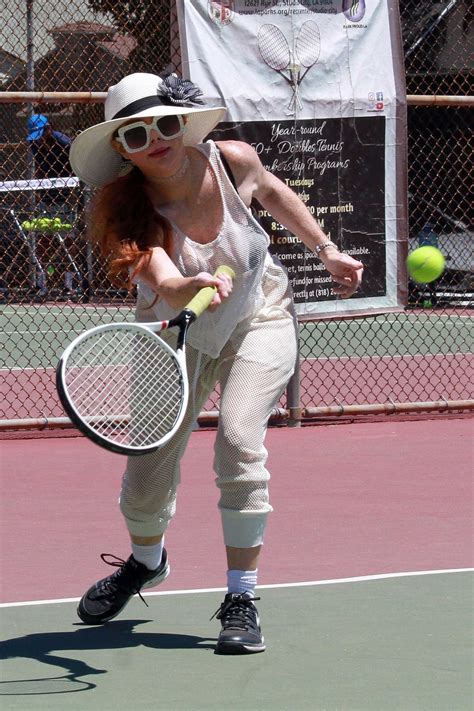 Phoebe Price in a See-Through Outfit Was Seen at the Tennis Court in ...