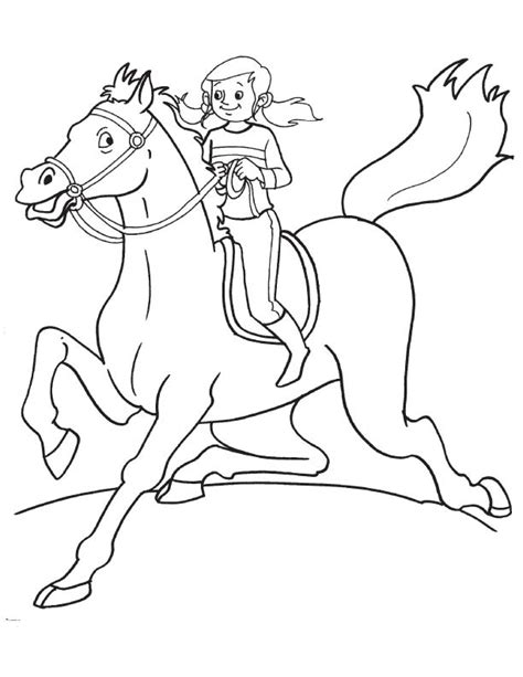 We have coloring pages of battle horses, circus horses, cowboys & indians with horses, jockeys, equestrians, kids with horses and much more. Girl participating horse race coloring page | Download ...