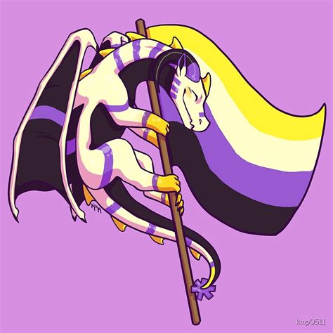 Nonbinary seems like the broadest term of the bunch, because it simply states this was something i asked myself a few times before i came out as nonbinary. "Nonbinary Pride Flag Dragon (3rd Edition)" by kmp0511 | Redbubble