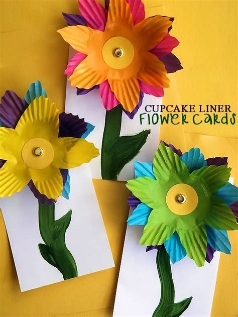 Check spelling or type a new query. Cupcake Liner Flower Cards | Kid Things | Cupcake liner ...