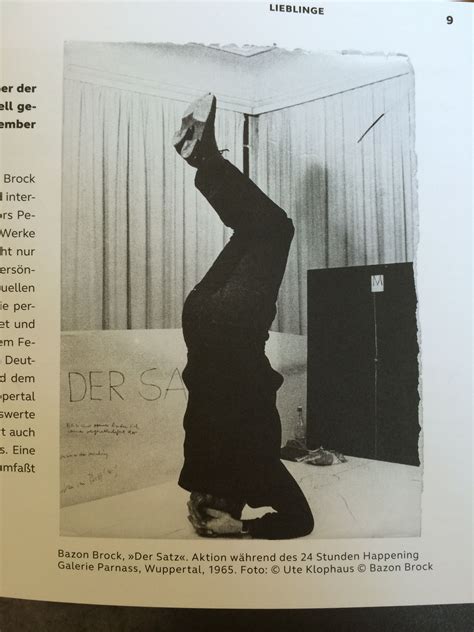 Festung an den grenzen europas: Bazon Brock "der Satz", 24 stunden Happening Galerie ...