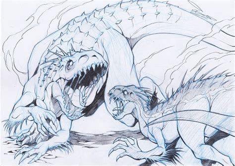 You might also be interested in coloring pages from tyrannosaurus category and jurassic park tag. indominus rex vs indoraptor by ChaosArtstudio on ...