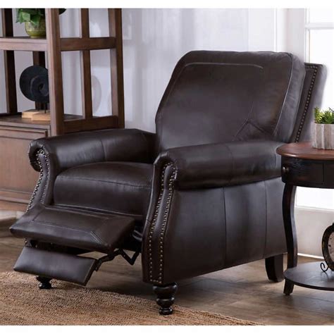 48 l x 29 d x 17.5 h; Vittora Top grain leather recliner, sofa, loveseat. Costco | Top grain leather, Top grain ...