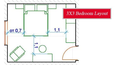 Let's take a closer look at how you can use it to your. 3x3 Meters Bedroom Layout - Planning a small room in 2021 ...