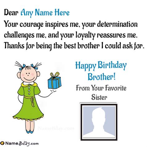 The name brother is generated on cute birthday cake for friends with name image. Download Brother Birthday Wishes From Sister | Birthday ...
