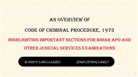 Malaysian criminal code for criminal law. Overview of Code of Criminal Procedure, 1973 with ...