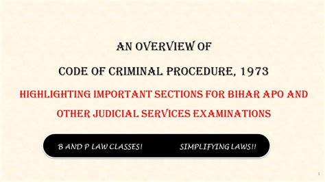 We did not find results for: Overview of Code of Criminal Procedure, 1973 with ...