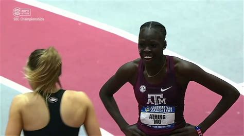 Mu garnered ustfccca national athlete of the week honors after her record breaking performance this past weekend. Women's 800 Meters Collegiate Record - 1:58.40 : Athing Mu ...