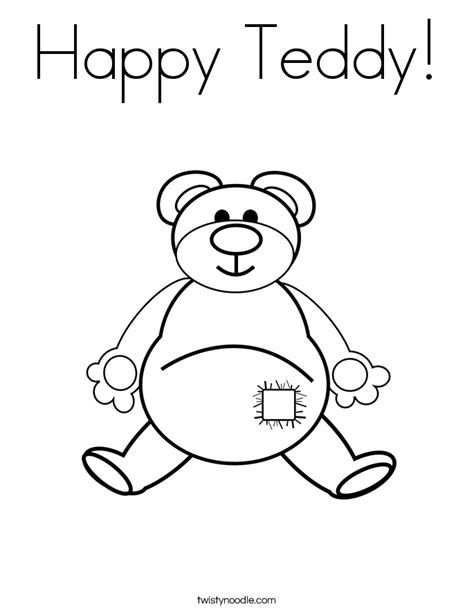 Polish your personal project or design with these happy sad transparent png images, make it even more personalized and more attractive. Happy Teddy Coloring Page - Twisty Noodle