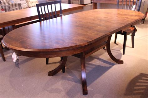 Finished with stain, distressed black paint, and varnish. Brown Maple Dining Table with Two 12" Leaves : 9239 : Redekers Furniture