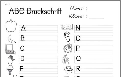 Hallo lehrerin und lehrer, hier ist eine einfache aktivität über das alphabet für anfänger. Pin von Iwona Klosek auf Deutsch Grundschule ...